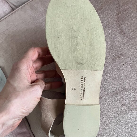 Freda Salvador Sera Fisherman Sandal in Blush Suede - Picture 6 of 7